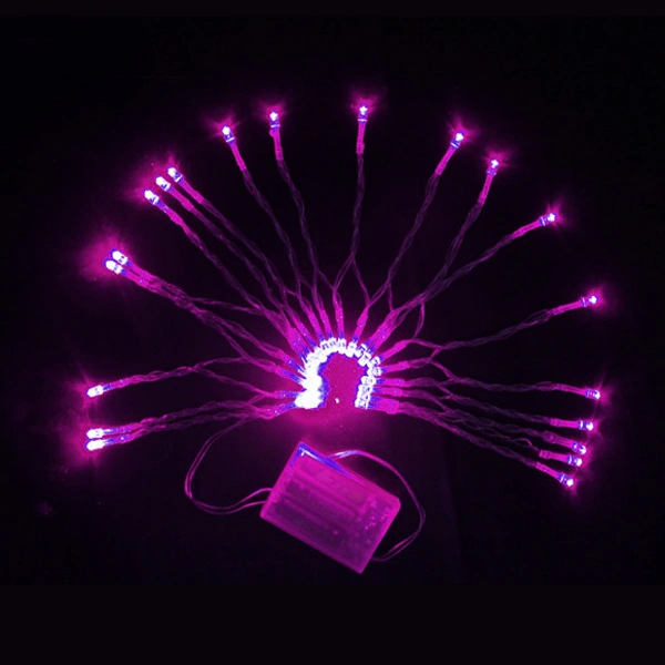 4M 40-LED 3-Mode Battery Powered LED String Lights Decorative Lights for Christmas /Wedding /Party (Purple Light)