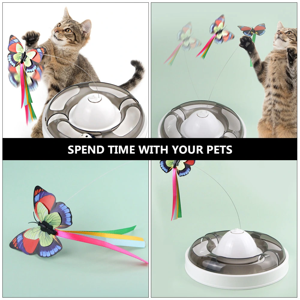 Cat Toy Tower Interactive Disc Tracks Electric Cat Toys Turntable Pet Toy