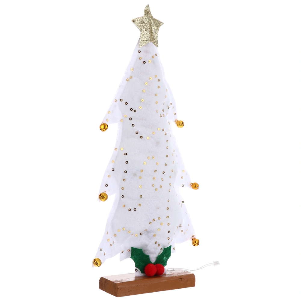 1Pc Glowing Christmas Tree Adornment Creative Desktop Ornament Festive Prop