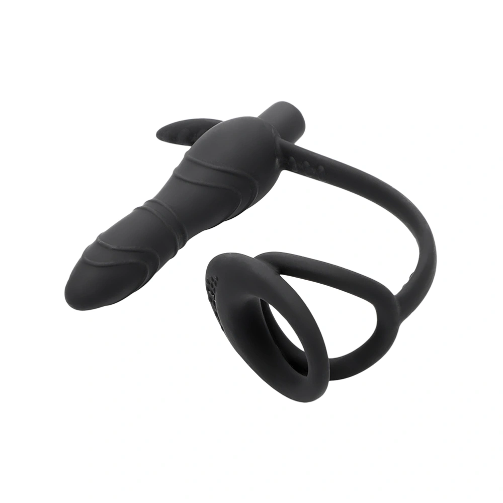 Threaded Silicone Anal Plug Prostate Massager with Dual Ring Adult Sex Toys for Men Couples