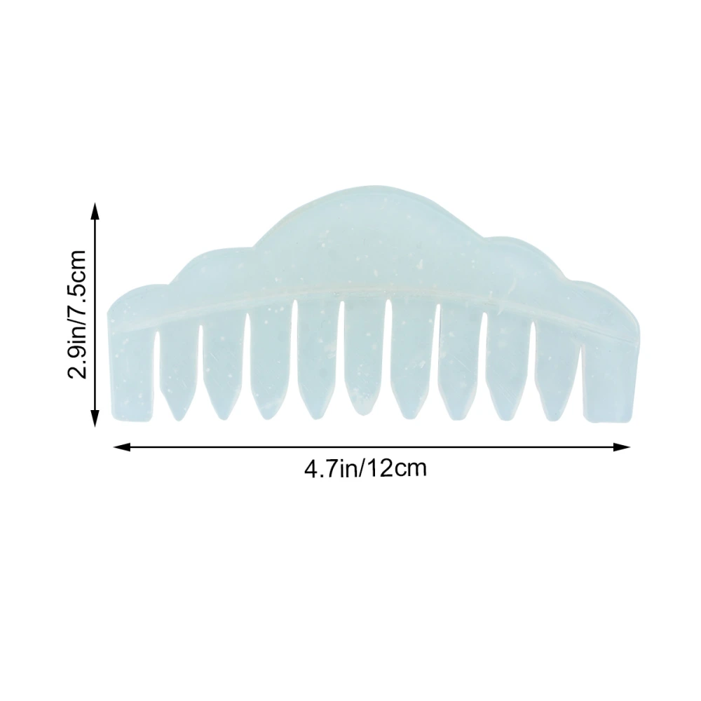 1pc Jade Stone Comb Wave Shape Head Therapy Massage Hair Comb Scalp Massager for Women Adults