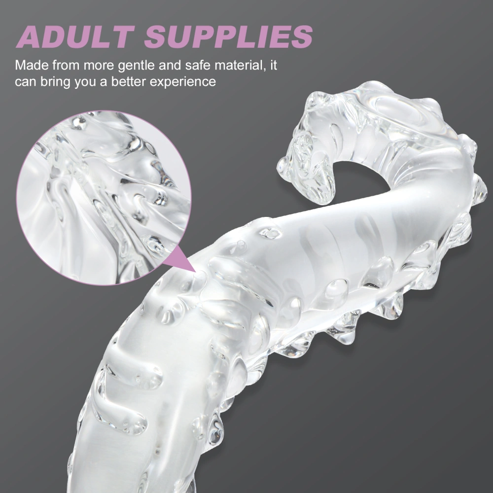 1Pc Crystal Glass Anal Plug Fake Dildo Toy Adult Masturbator Toy Transparent