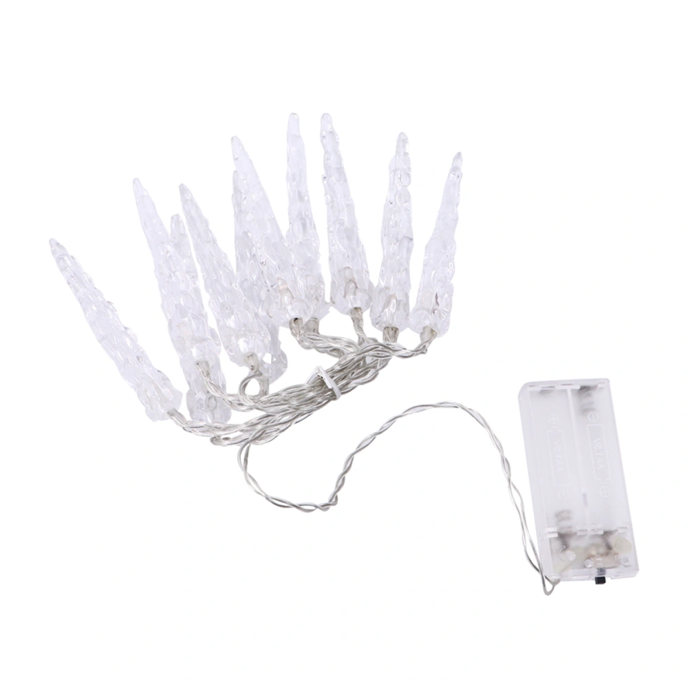 10LED Icicle Home Decoration Light Outdoor Fairy Curtain String Light Warm White