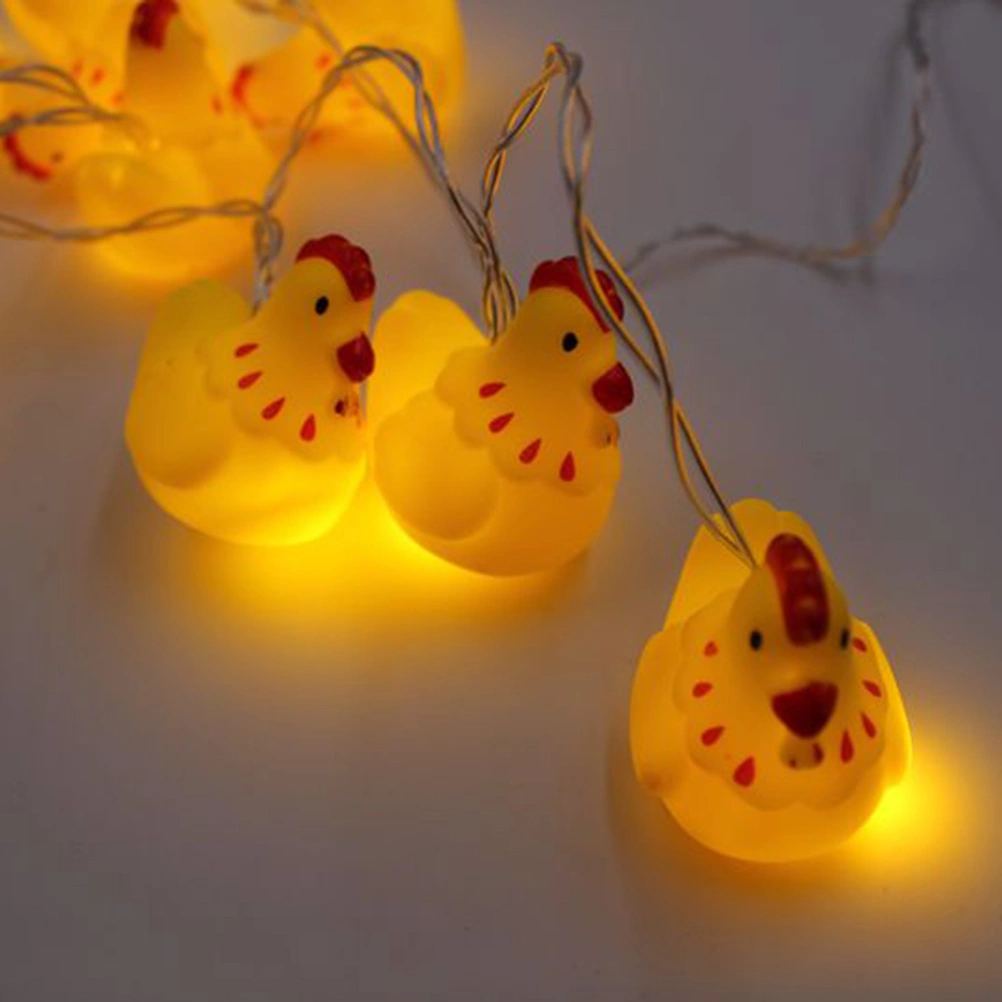 10 LEDs 1.8M Hen Shaped Light String Household Mini Night Light Battery Operated Decorative String Light for Home Dining Room Decor - Without Batteries (Picture 1)