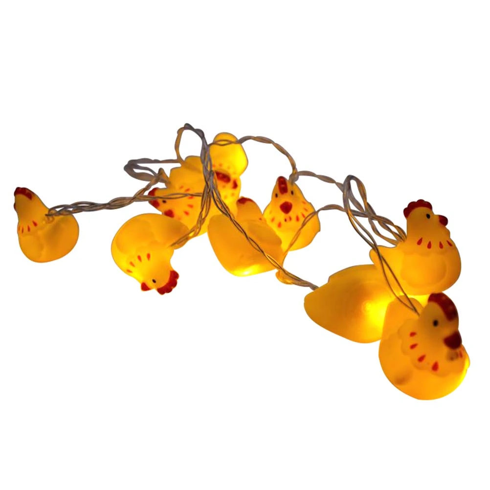 10 LEDs 1.8M Hen Shaped Light String Household Mini Night Light Battery Operated Decorative String Light for Home Dining Room Decor - Without Batteries (Picture 1)