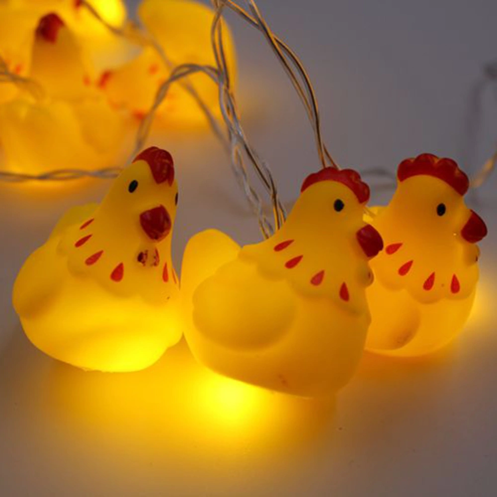 10 LEDs 1.8M Hen Shaped Light String Household Mini Night Light Battery Operated Decorative String Light for Home Dining Room Decor - Without Batteries (Picture 1)