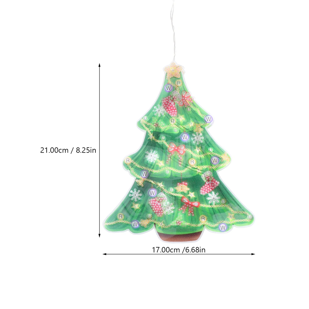 1pc Xmas Showcase Painting Lamp LED Suction Light Decor Delicate Xmas Lamp Decor