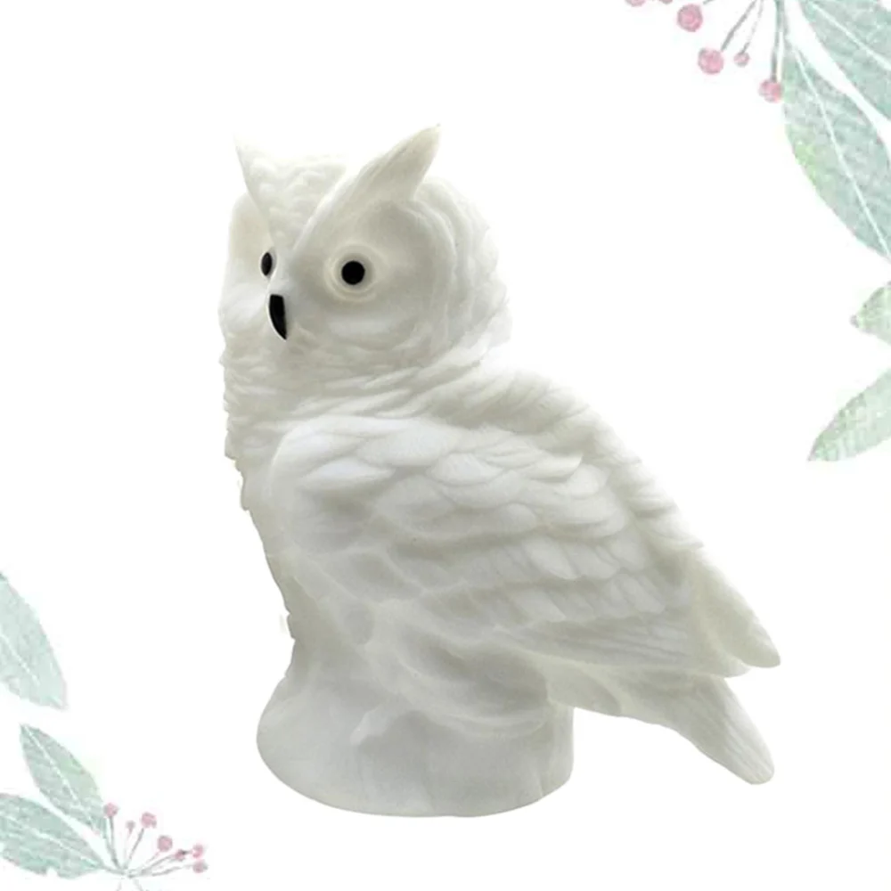 Creative Owl Night Lamp Shining Night Lamp Gift for Baby Infant Newborn (White Products Include Button Batteries)