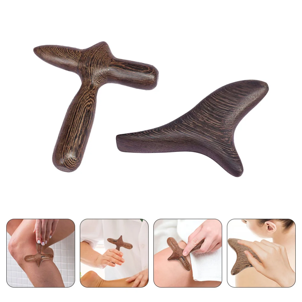 2Pcs Wooden Massage Sticks Household Body Massage Sticks Portable Acupoint Massagers