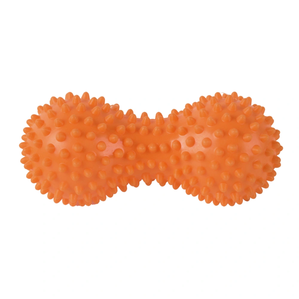 Foot Massage Roller Peanut Double Lacrosse Spiky Ball Myofascial Balls for Plantar Fasciitis Mobility Back Foot Arch Pain Relief (Orange)