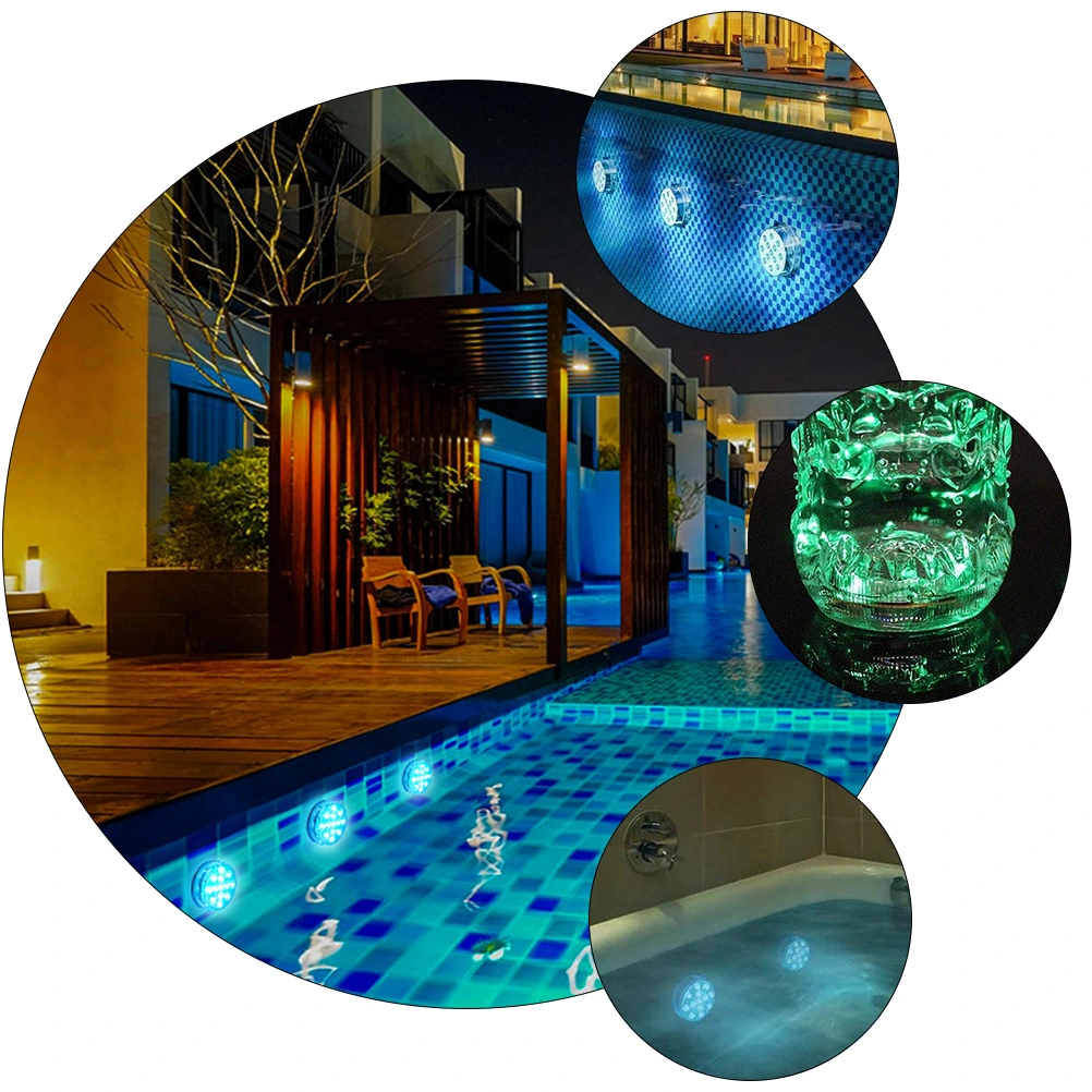 1 Set Practical Vase Lamp LED Lamp Wireless Bathtub Light Diving Light (White)
