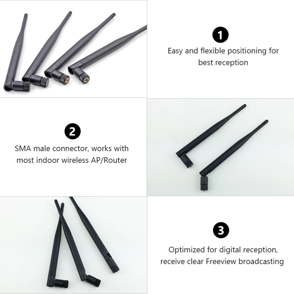 Black 2.4GHz 5dBi Omni WIFI Booster SMA Male Antenna for Wireless Router for Security Wireless IP Camera WiFi Device