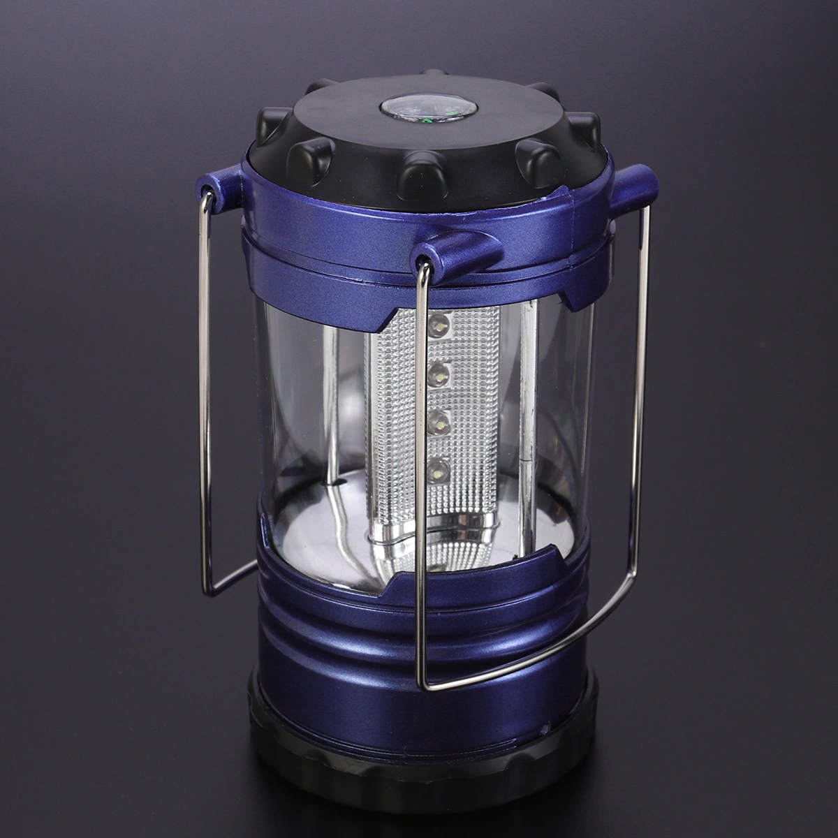 12LED Portable Camp Tent Camping Light Outdoor Equipment Multi-function Small Horse Light Super Bright Camping Light No Battery Included(Blue)