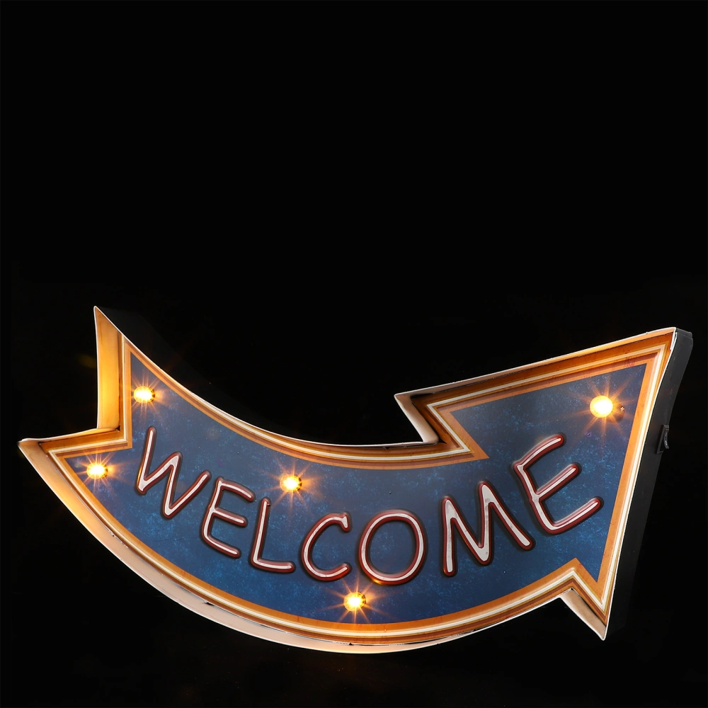 1pc Retro Style Light Decor Letter Pattern Shaped Light Decorative Wall Decor