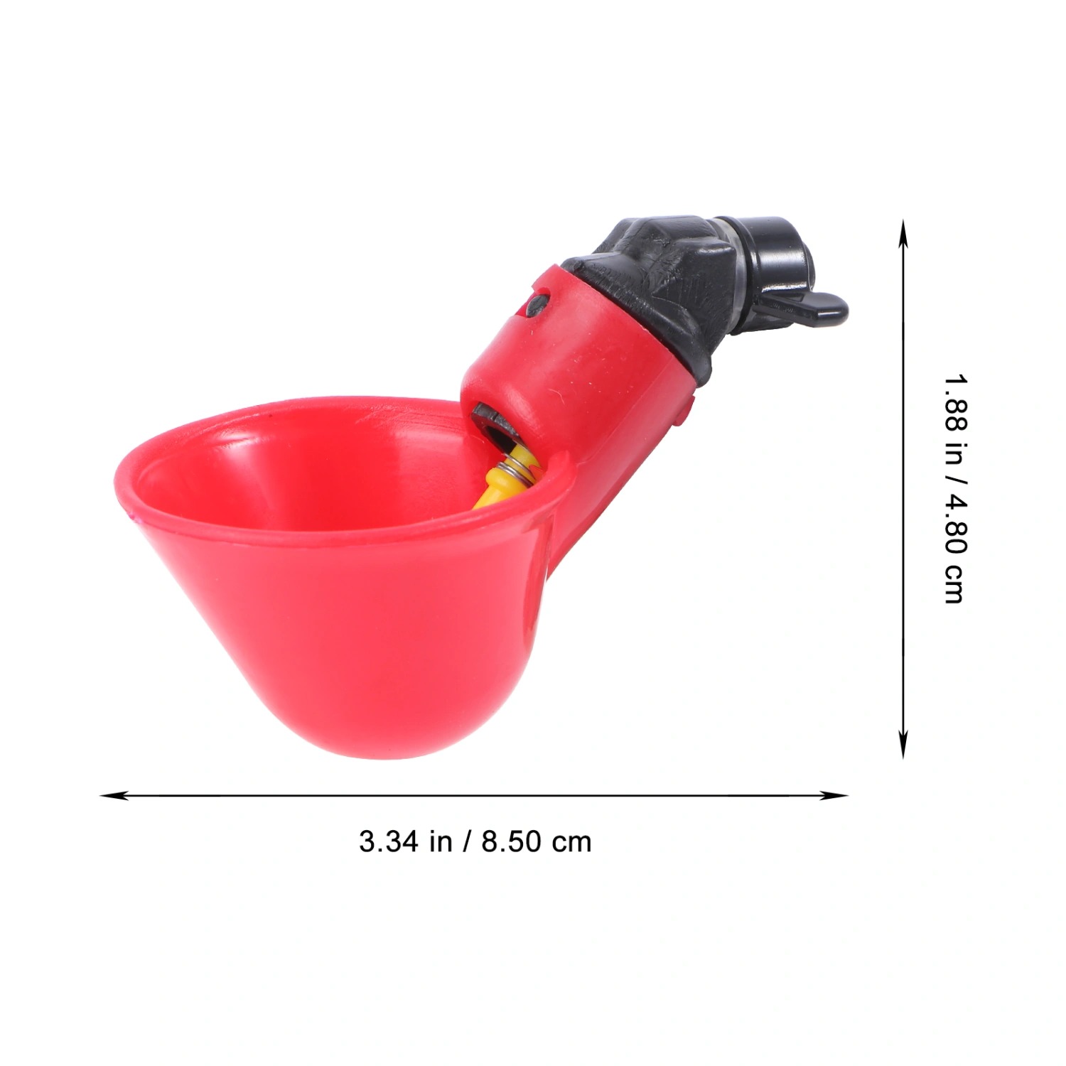 10PCS Automatic Quail Pigeon Drinking Water Bowl Poultry Drinker Chicken Drinking Water Bowl Farm Farming Equipment with Screws (Red)