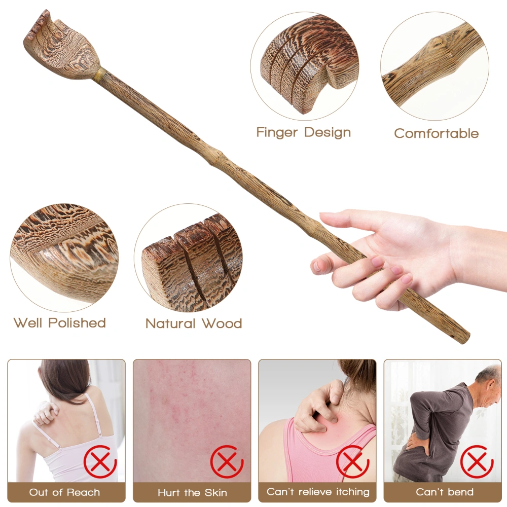 Back Scratcher Traditional Finger-shape Wooden Body Massager for Scratching Itchy