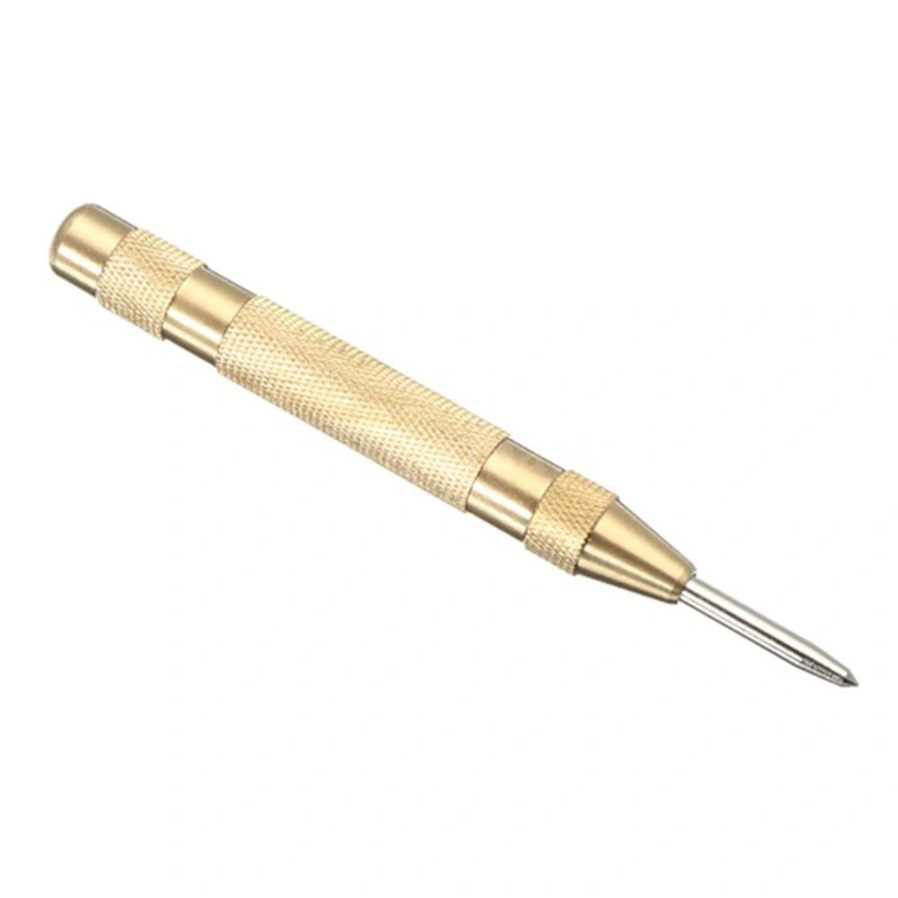 Golden Automatic Center Pin Punch Spring Loaded Marking Starting Holes Tool Wood Press Dent Marker Woodwork Tool Drill Bit