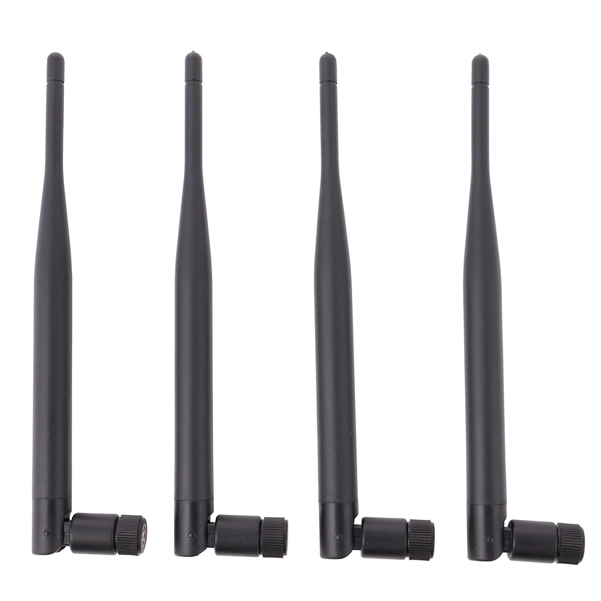 4pcs 2.4 GHz 5.8 Ghz Wifi Antenna 5dBi SMA Connector Dual Band 2.4ghz 5.8G Wifi Antenna Wireless Router Antenna GPRS Aerial (Black)