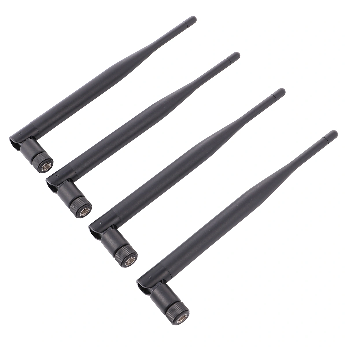 4pcs 2.4 GHz 5.8 Ghz Wifi Antenna 5dBi SMA Connector Dual Band 2.4ghz 5.8G Wifi Antenna Wireless Router Antenna GPRS Aerial (Black)