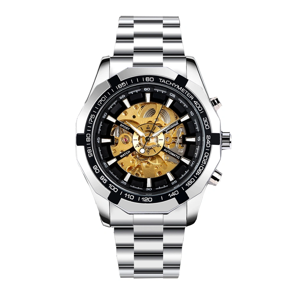 1Pc Casual Fashion Watch Mechanical Skeleton Watch Luminous Watch for Men