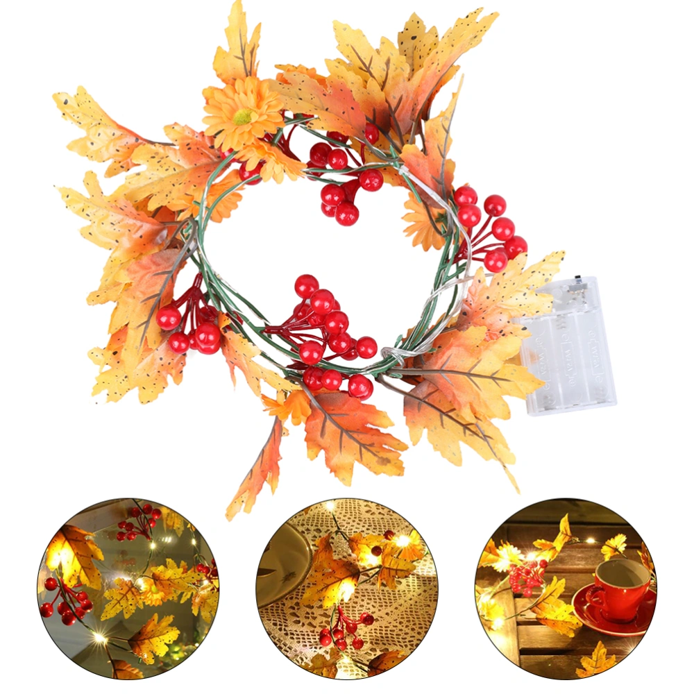 Thanksgiving Decorative Maple String Light(2M, Warm White, 20LED, with Battery)