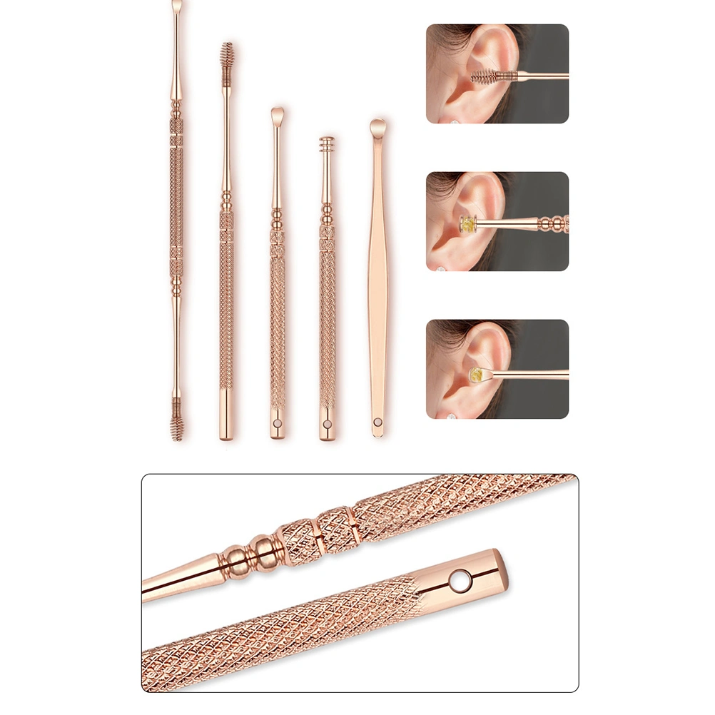 7pcs Glowing Earpick Kit Ear Cleaner Curette Earwax Removal Earpick Cleaning Tool for Kids Without Battery