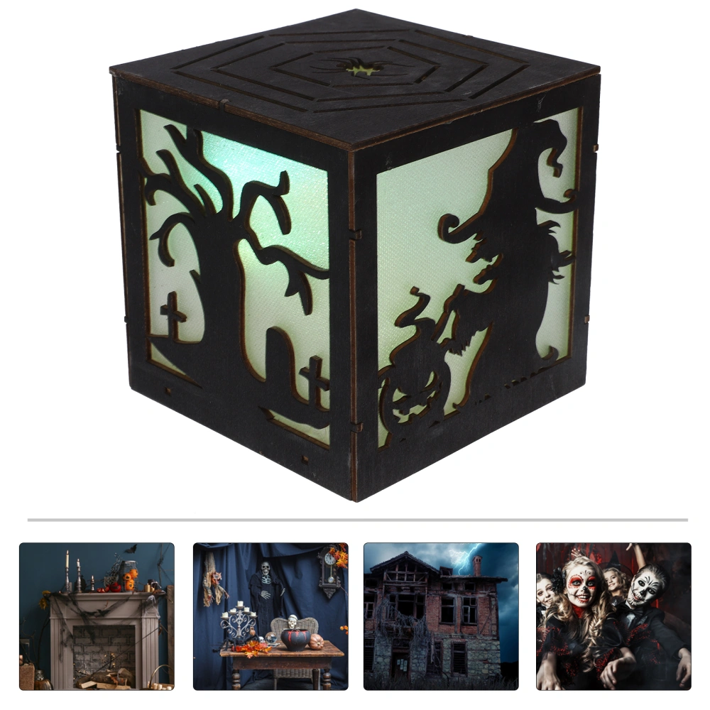 Halloween Table Decorations Night Table Light Lamp for Kids Room Bedroom Party (Witch-Tree Style)