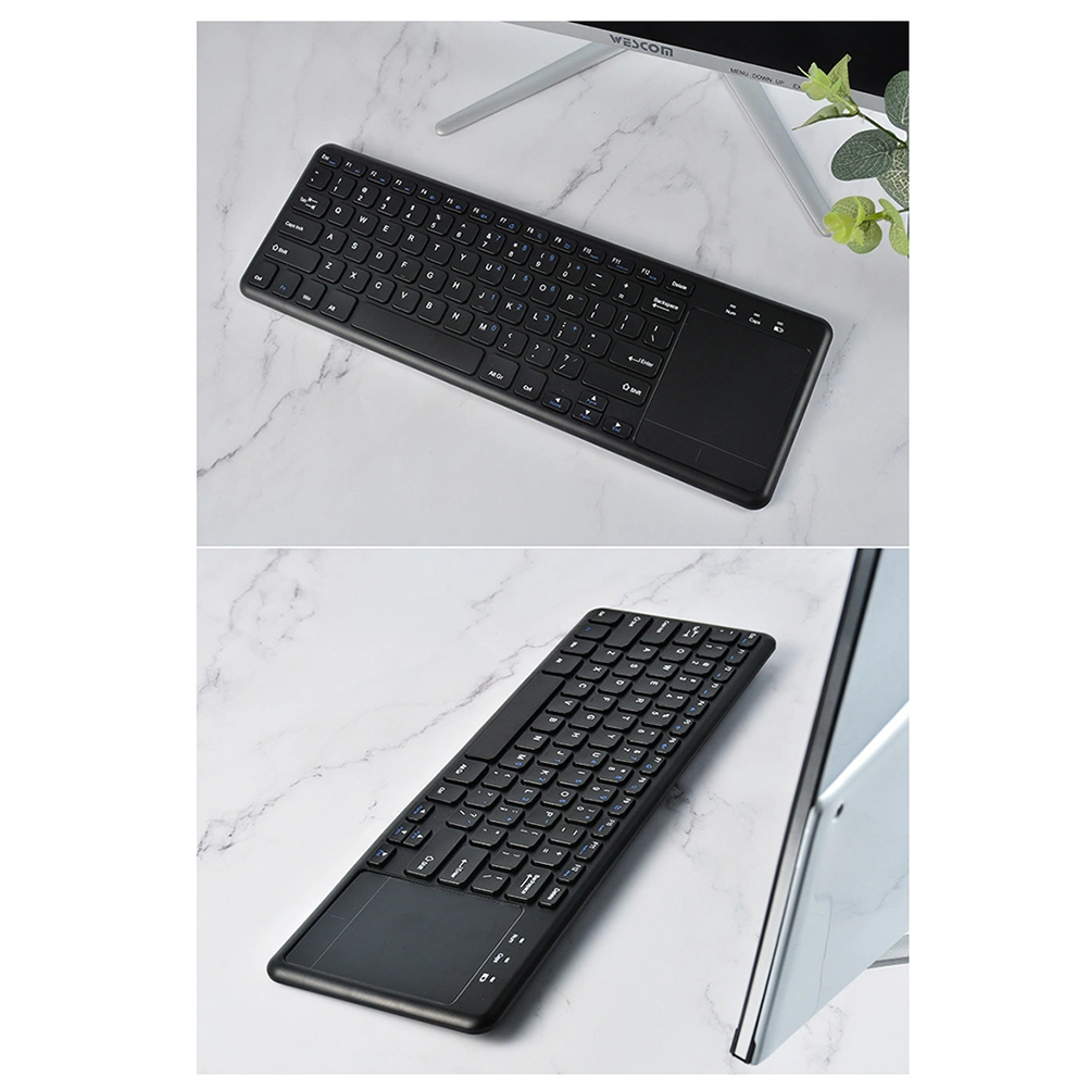 2.4G Wireless Keyboard Multi-function Computer Keyboard Practical Keyboard with Touchpad (Black)