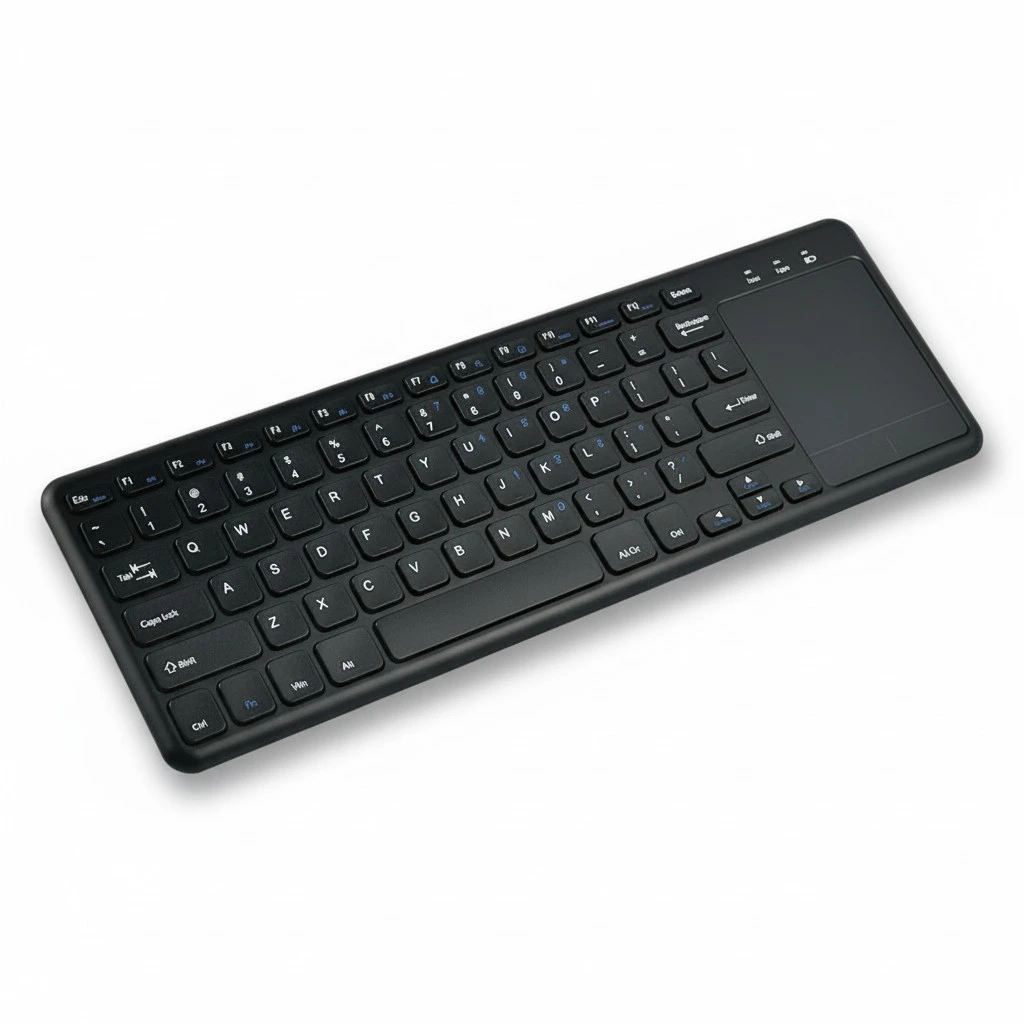 2.4G Wireless Keyboard Multi-function Computer Keyboard Practical Keyboard with Touchpad (Black)
