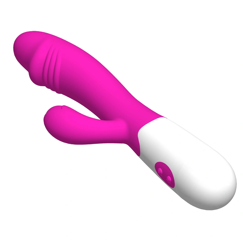 M1207 Automatic Doldo Vibrator 30 Frequency G-spot Massager Clitoris Stimulator for Women Couple without Battery (Rosy)