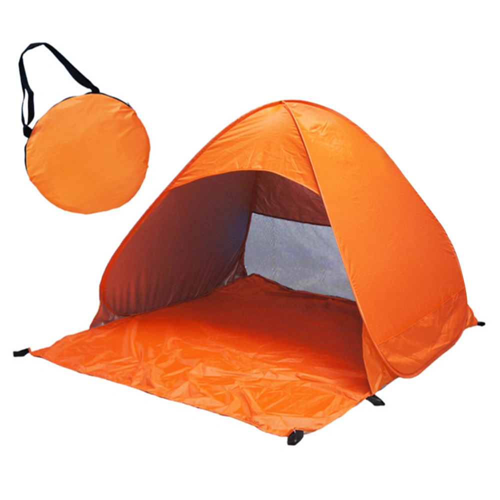 Portable Automatic Up Instant Cabana Beach Tent Folding Sun Shelter (Orange)