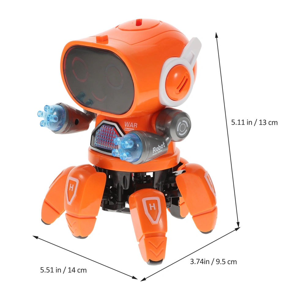 Intercom Robot Dancer Walkie-talkie Voice Change Programming Toy without Battery (Orange)