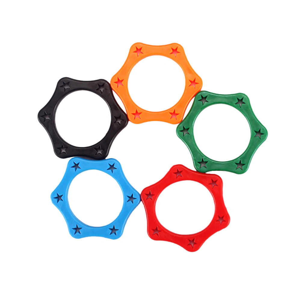 5pcs Plastic Anti Roller Ring Protection for Handheld Wireless Microphone(Inside Diameter:35mm,Blue, Orange, Red, Green ,Black)