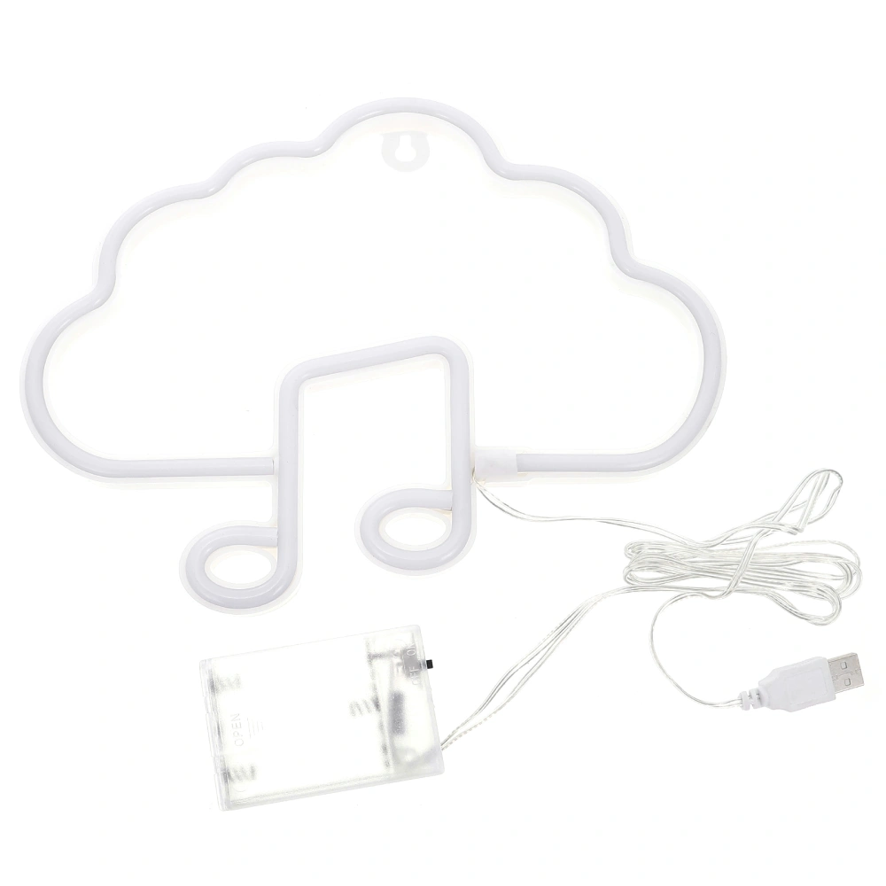 Decorative Cloud Music Note Neon Sign Cloud Neon LED Light for Bedroom