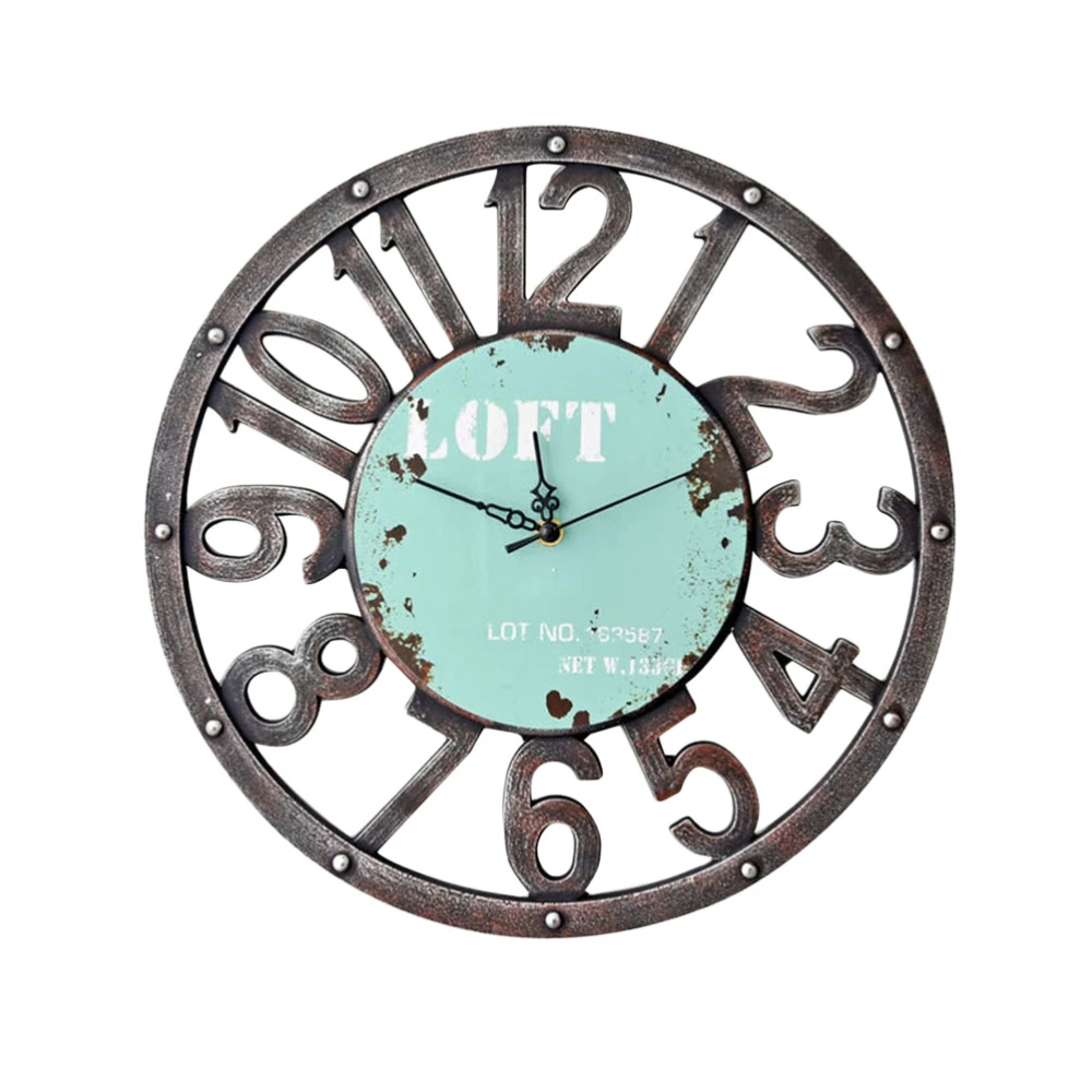 Retro Wall Clock Hollowed Silent Modern Kitchen Wall Clock Mirror Wall Decal for Home Decoration