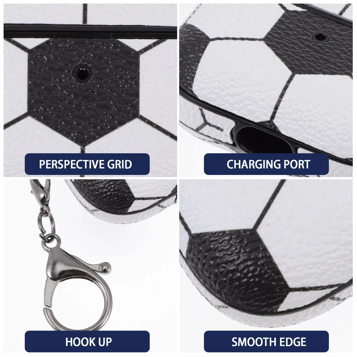 1PC Delicate Wireless Football Pattern Earphone Cover Compatible for AirPods Pro