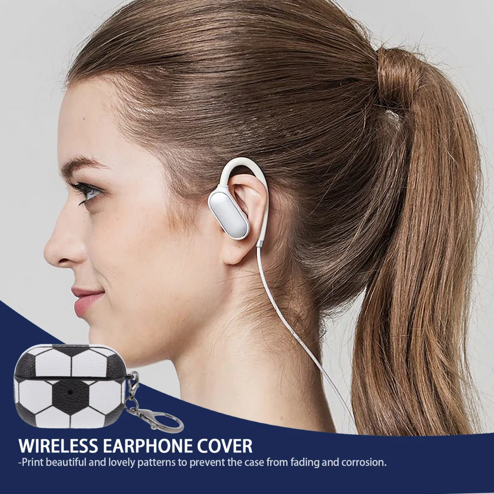 1PC Delicate Wireless Football Pattern Earphone Cover Compatible for AirPods Pro