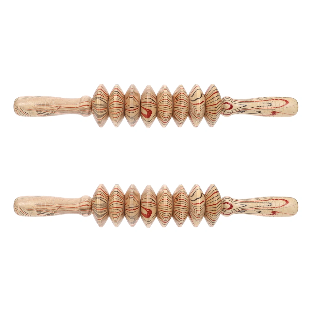 2Pcs Wooden Massage Rollers Household Back Massager Belly Massage Stick