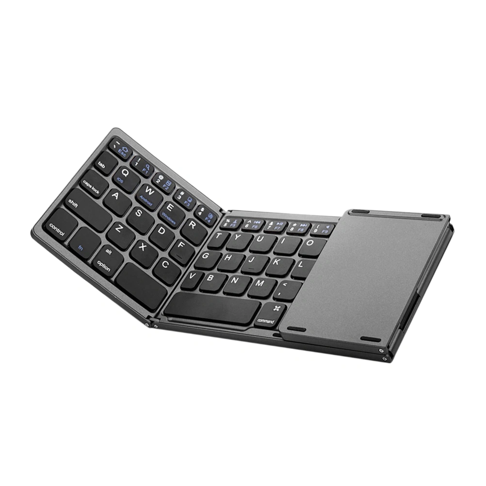 Portable Touch Computer Keyboard Ultra-thin Wireless Keyboard Foldable Tablet Keyboard (Grey)