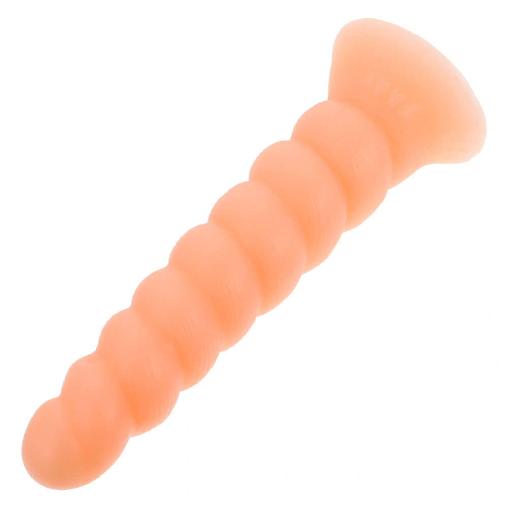 Screw Design Anal Butt Plug Long G-spot Dildo with Suction Cup for Man Woman