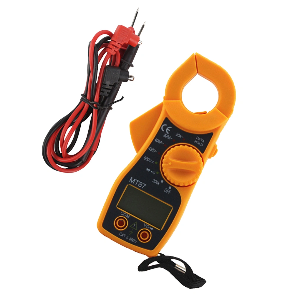 MT87 Digital Multimeter Clamp Meter Current Clamp Pincers Current Measuring Meter without Battery (Random Color)