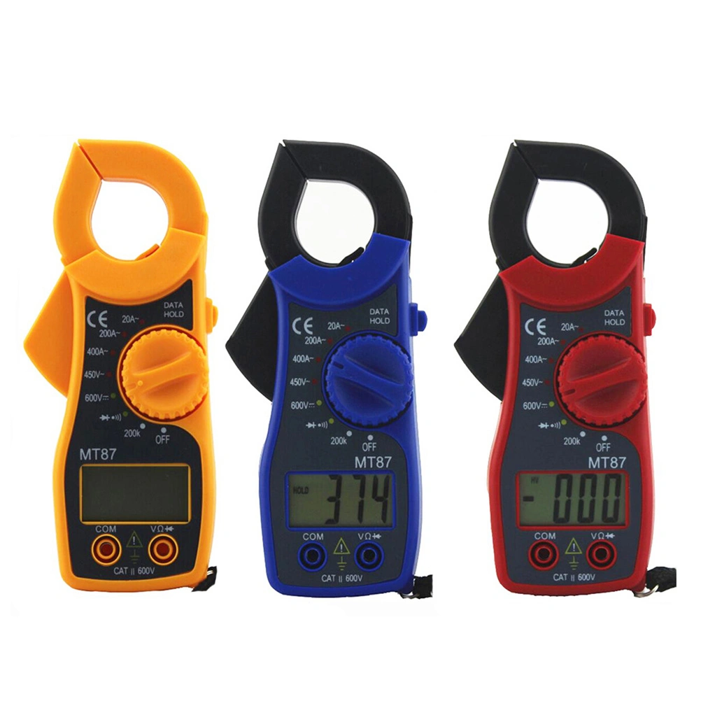 MT87 Digital Multimeter Clamp Meter Current Clamp Pincers Current Measuring Meter without Battery (Random Color)