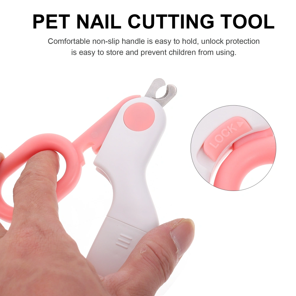 1pc LED Light Dog Nail Clipper Pet Nail Claw Trimming Tool with Button Cell