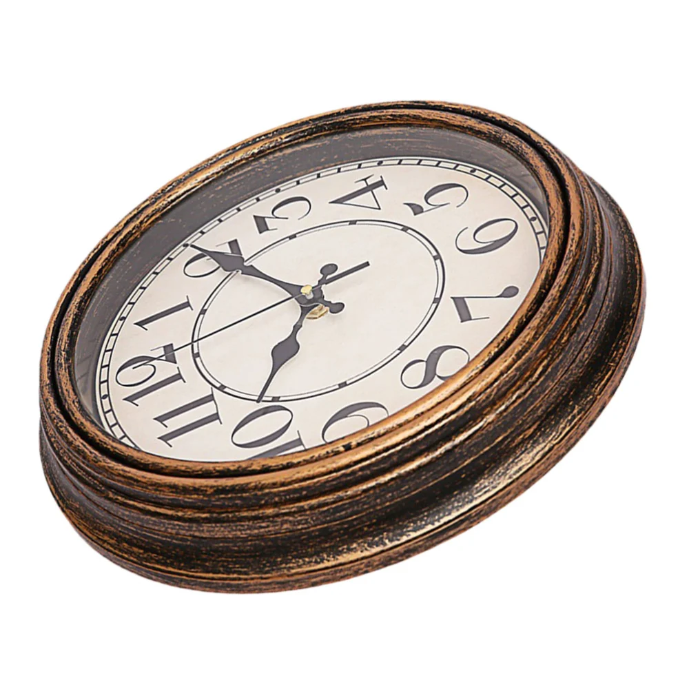 Mute Wall Clock Decorative Clock Retro Style Clock Mute Quartz Clock for Home