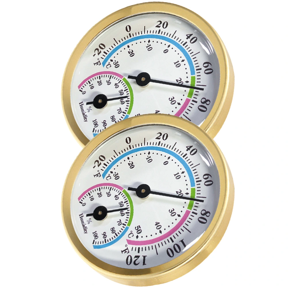 2pcs Indoor Outdoor Thermometer Weather Thermometer Hygrometer Warehouse Hygrometer