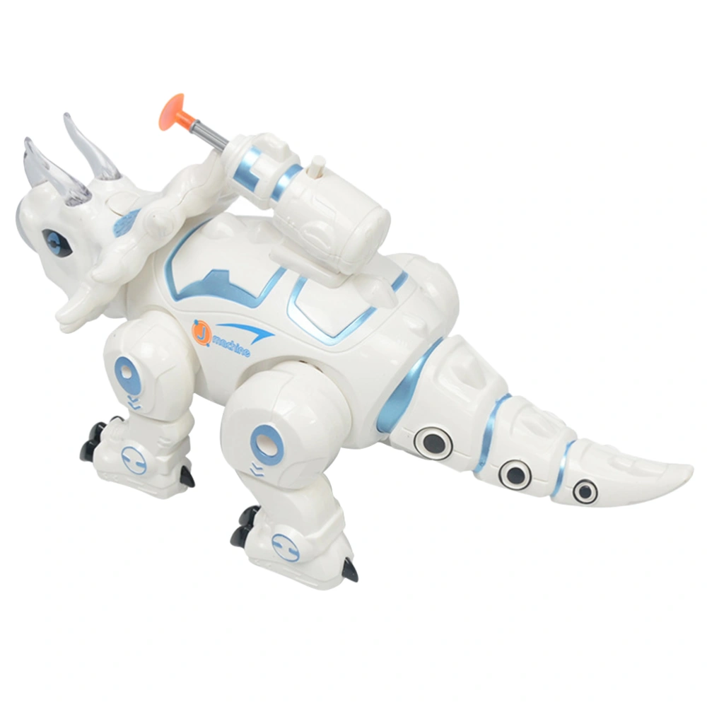 Spray Mist Triceratops Funny Dinosaur Machine Toy Kids Educational Dinosaur Toy Without Battery (White)