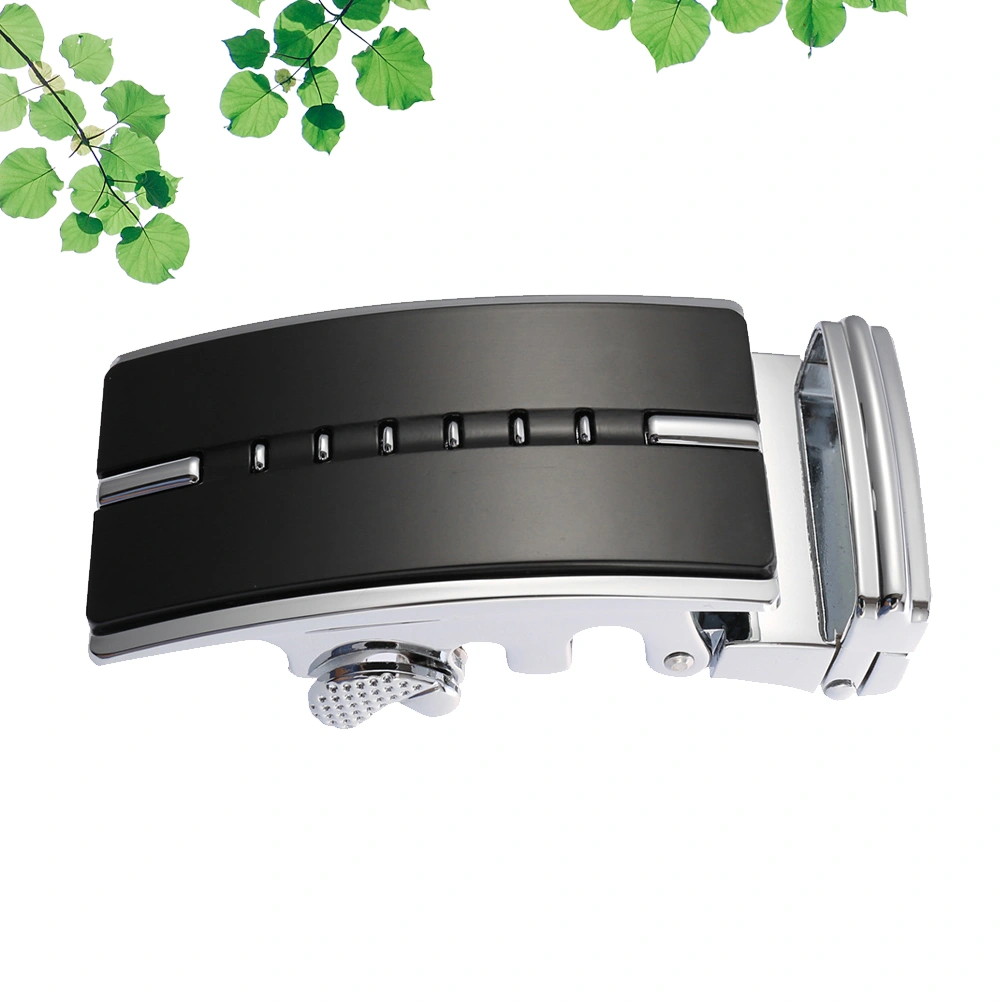 Automatic Belt Buckle Men's Fashion Belt Fastener Unique Buckle Black
