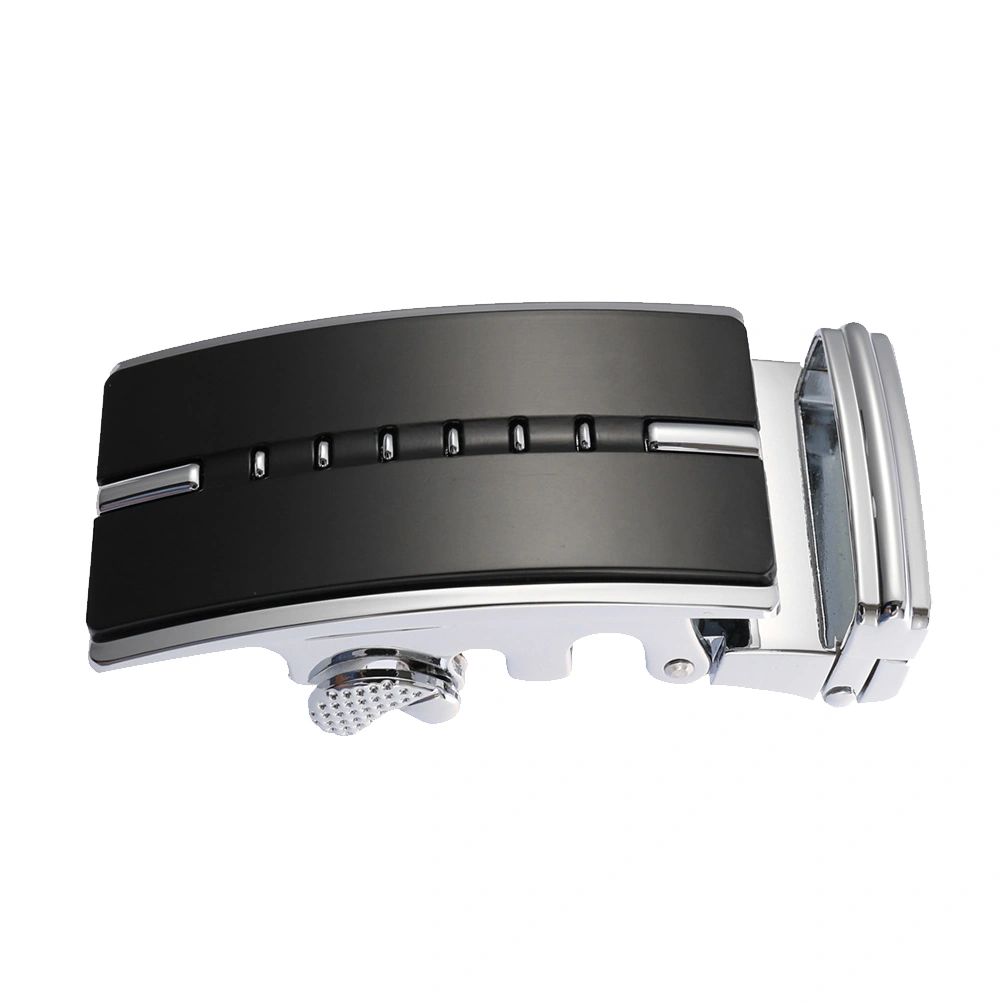 Automatic Belt Buckle Men's Fashion Belt Fastener Unique Buckle Black