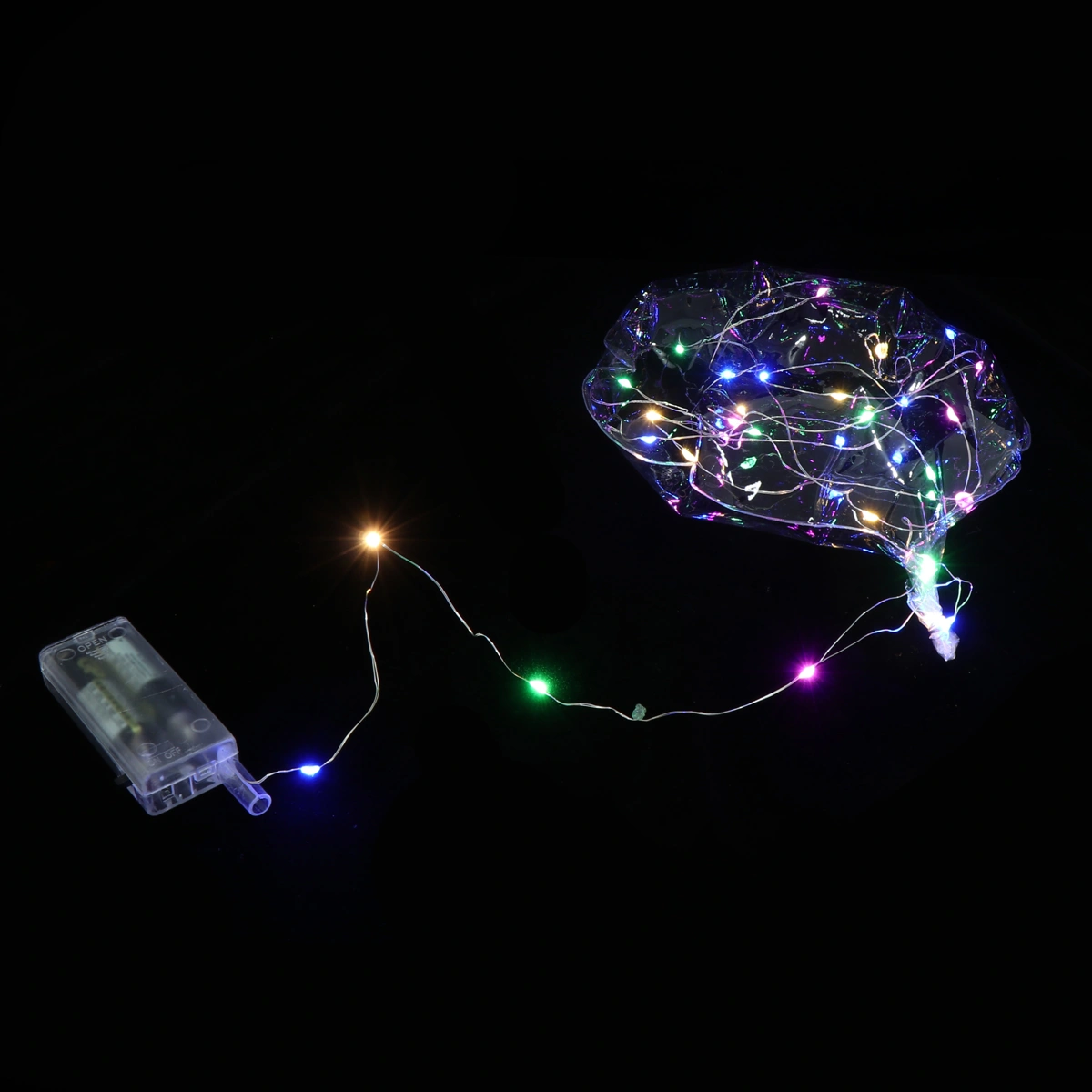 4 Sets LED Light Up Bubble Balloons Transparent Flashing Ball Balloons for Birthday Festival Bar Party