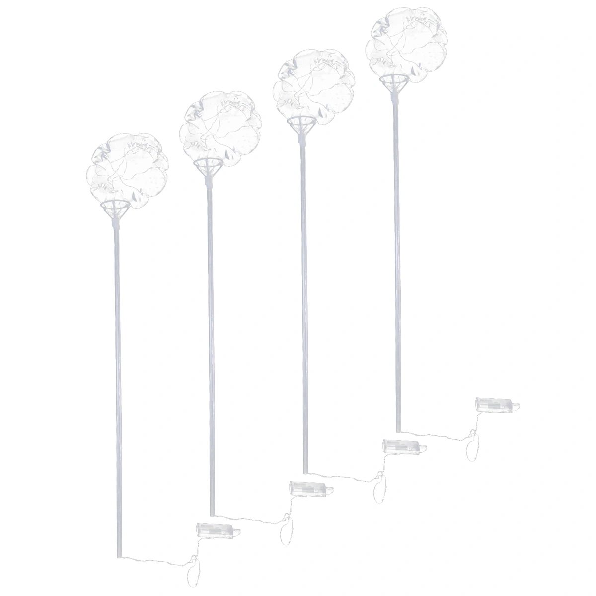 4 Sets LED Light Up Bubble Balloons Transparent Flashing Ball Balloons for Birthday Festival Bar Party